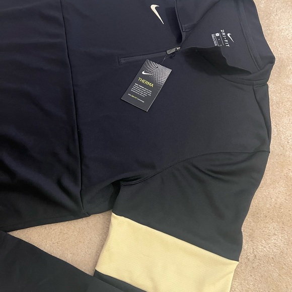 Nike Dri Therma FIT Football Elite Gold Zip Pullover Jacket sweatshirt coat top - Picture 4 of 5